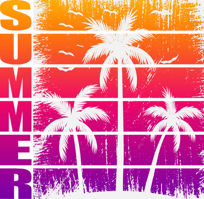 Summer Sunset DTF (direct-to-film) Transfer