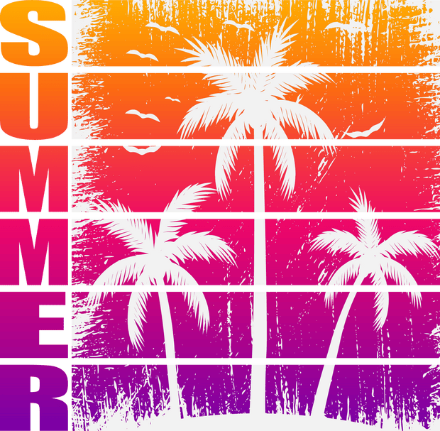 Summer Sunset DTF (direct-to-film) Transfer