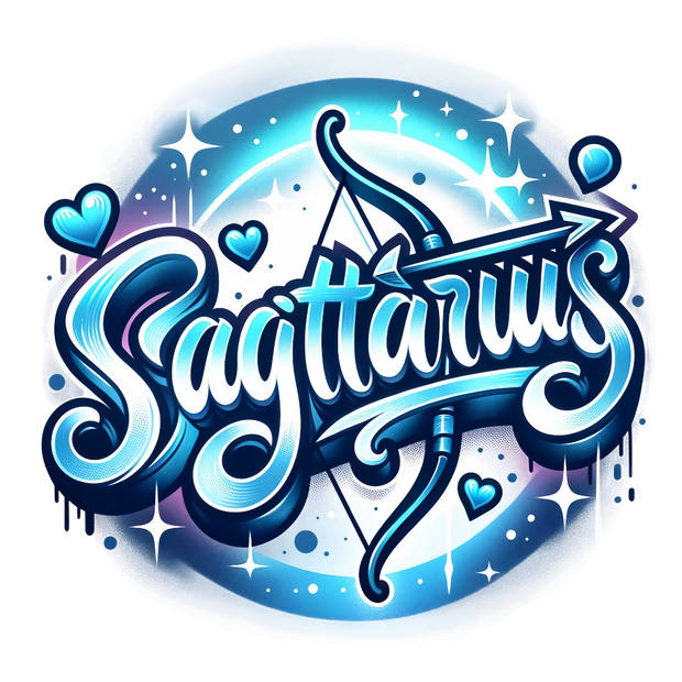 Sagittarius 1 Blue Zodiac DTF (direct-to-film) Transfer