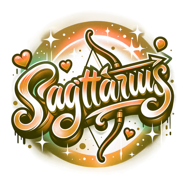 Sagittarius 1 Orange Zodiac DTF (direct-to-film) Transfer