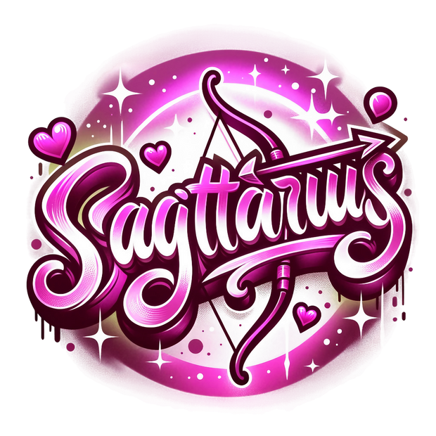 Sagittarius 1 Pink Zodiac DTF (direct-to-film) Transfer