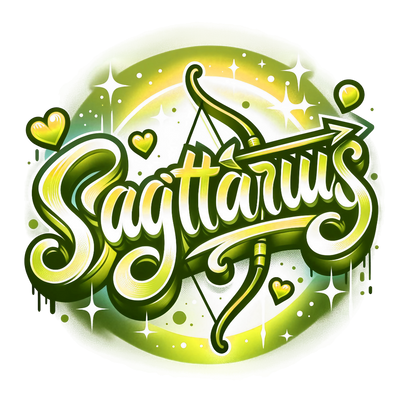 Sagittarius 1 Yellow Zodiac DTF (direct-to-film) Transfer