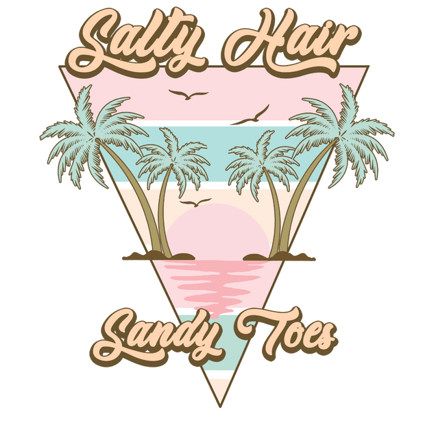 Salty Hair Sandy Toes DTF (direct-to-film) Transfer