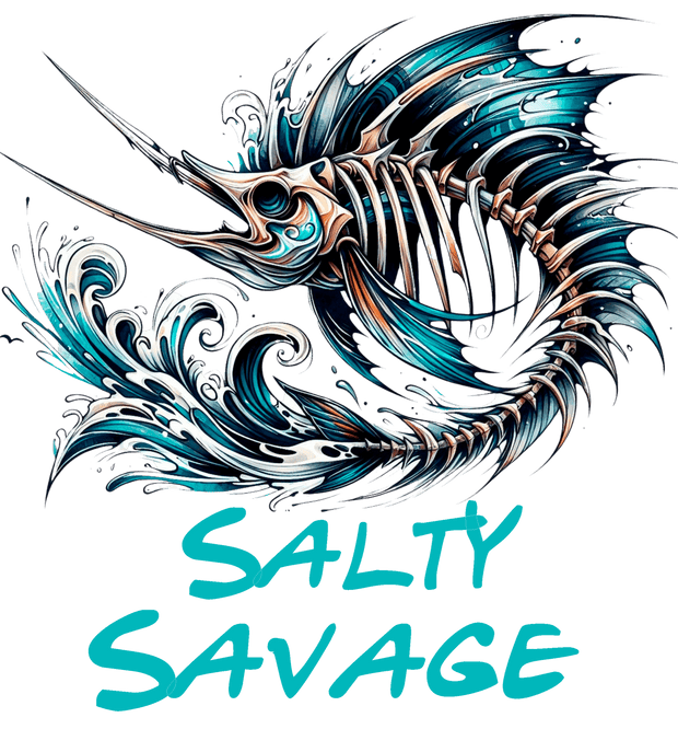Salty Savage Fish of Bones DTF (direct-to-film) Transfer