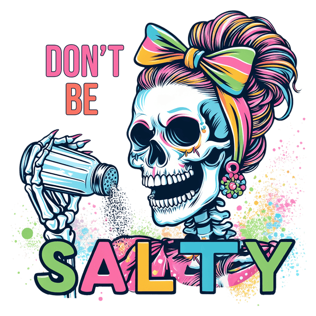 Salty Skeleton Lady DTF (direct-to-film) Transfer