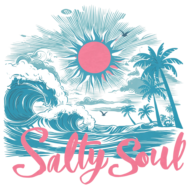 Salty Soul Beach & Waves DTF (direct-to-film) Transfer