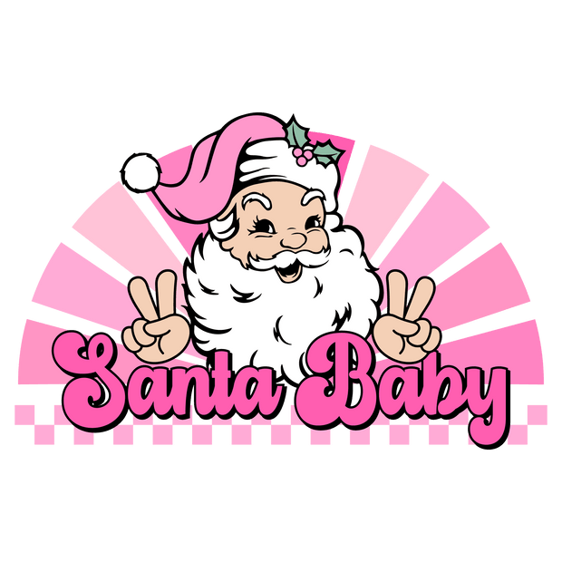 Santa Baby(2) DTF (direct-to-film) Transfer