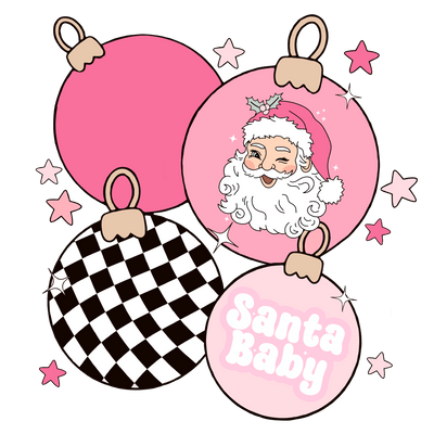 Santa Bulbs DTF (direct-to-film) Transfer