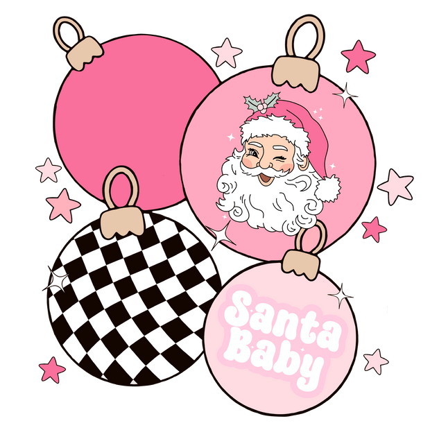 Santa Bulbs DTF (direct-to-film) Transfer