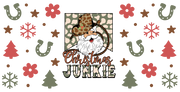 Santa Claus Christmas Junkie-Howdy Christmas-Cowboy Christmas 16oz UV DTF Libby Cup Wrap