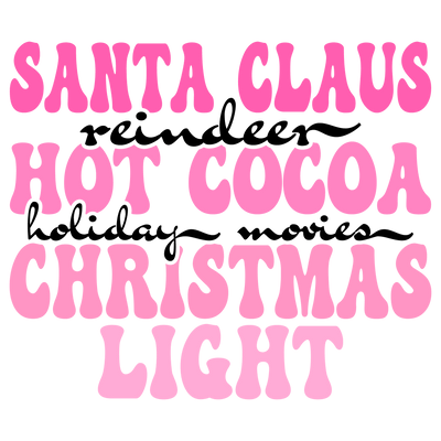 Santa Hot Cocoa DTF (direct-to-film) Transfer