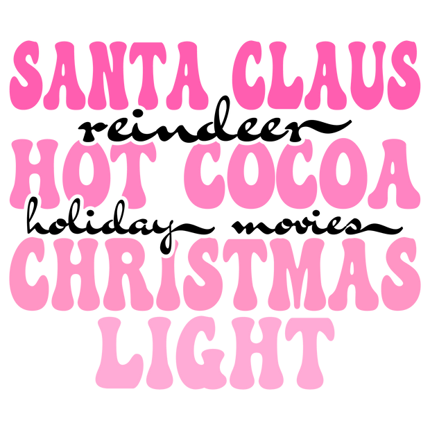 Santa Hot Cocoa DTF (direct-to-film) Transfer