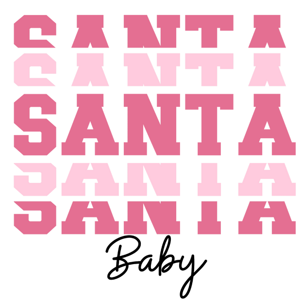 Santa Santa Santa Santa DTF (direct-to-film) Transfer