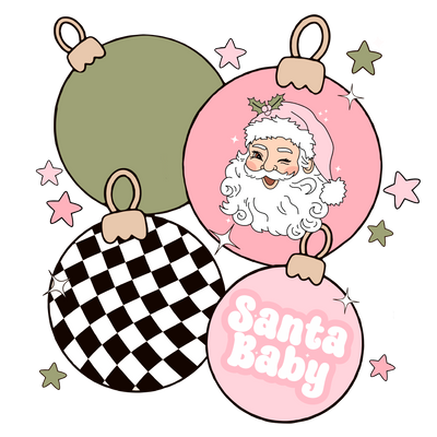 Santa DTF (direct-to-film) Transfer