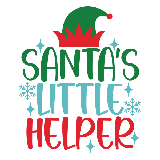 Santa's Little Helper Direct to Film DTF Transfer - Twisted Image Transfers