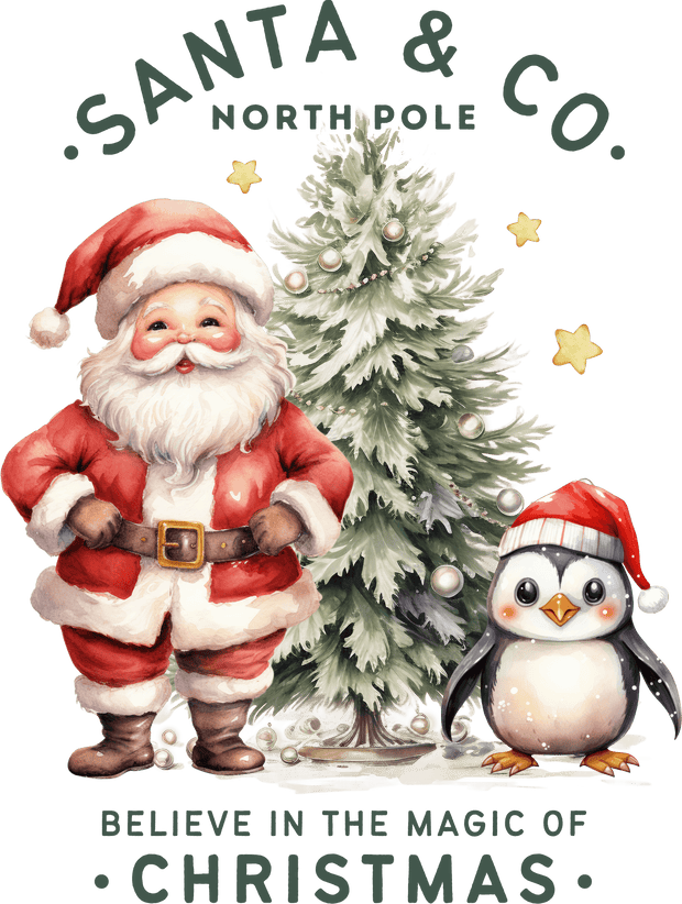 Santa and Co Believe in Magic With Penguin DTF (direct-to-film) Transfer