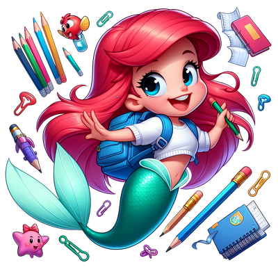 School Ariel DTF (direct-to-film) Transfer