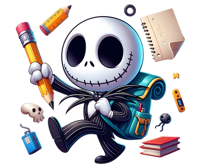 School Skeleton DTF (direct-to-film) Transfer