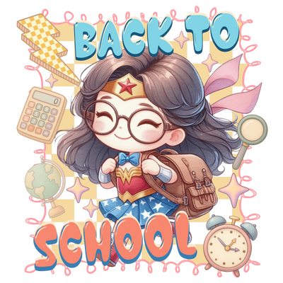School Super Girl DTF (direct-to-film) Transfer