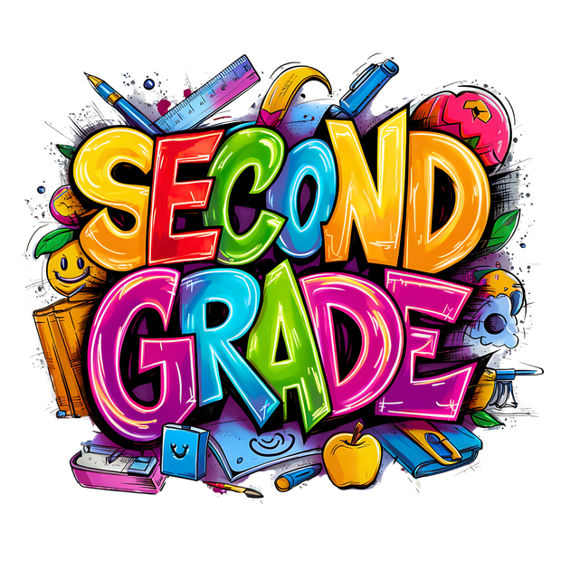 Second Grade School Bundle DTF (direct-to-film) Transfer