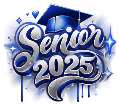 Senior 2025 Airbrushed Blue(2) DTF (direct-to-film) Transfer