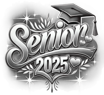 Senior 2025 Airbrushed Gray(1) DTF (direct-to-film) Transfer