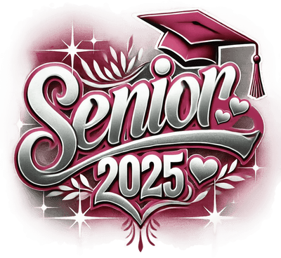 Senior 2025 Airbrushed Maroon(1) DTF (direct-to-film) Transfer