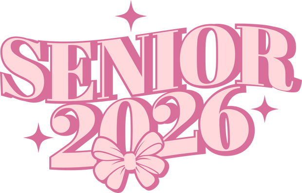 Senior 2026 Two Toned Pink DTF (direct-to-film) Transfer
