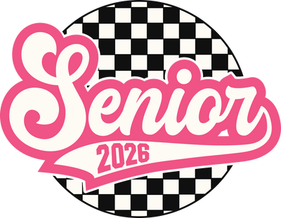 Senior in Pink 2026 Checkered(1) DTF (direct-to-film) Transfer