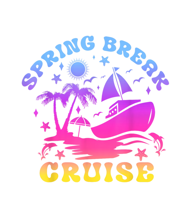 Ship in Water Spring Break Cruise DTF (direct-to-film) Transfer