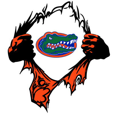 Shred Gator in Center DTF (direct-to-film) Transfer
