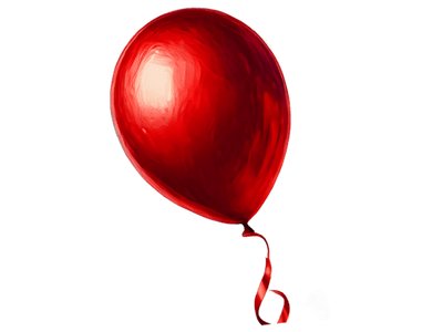 Single Red Balloon DTF (direct-to-film) Transfer