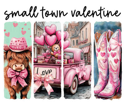 Smalltown Valentine Love Pink DTF (direct-to-film) Transfer