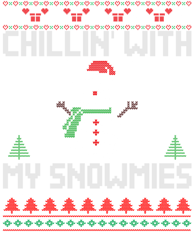 Snowman Ugly Sweater & Christmas Trees DTF (direct-to-film) Transfer