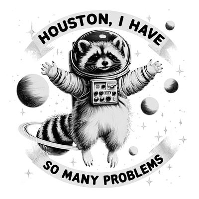 So Many Problems Raccoon DTF (direct-to-film) Transfer