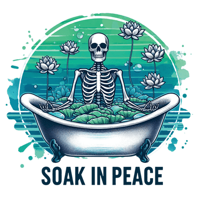 Soak in Peace Flowers & Tub DTF (direct-to-film) Transfer
