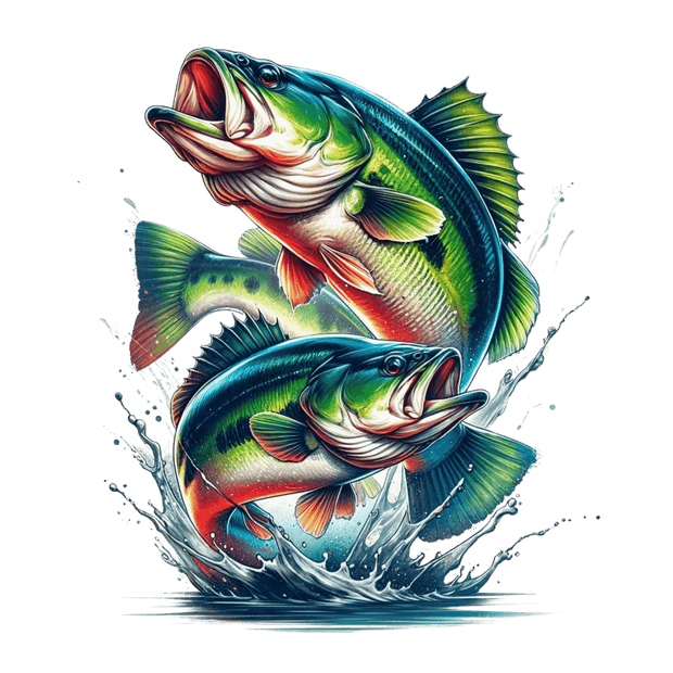 Splash & 2 Fish DTF (direct-to-film) Transfer