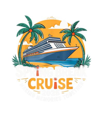 Spring Break Cruise Ship in Sunset DTF (direct-to-film) Transfer