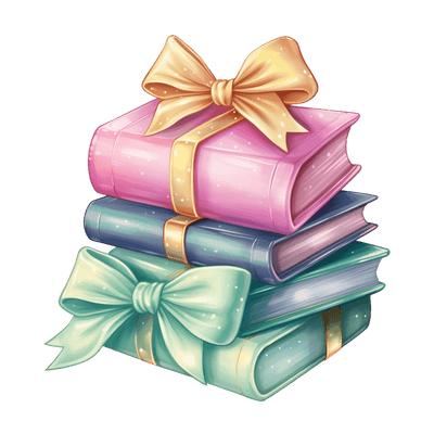 Stacked Christmas Books DTF (direct-to-film) Transfer