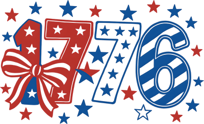 Stars & Stripes 1776 USA DTF (direct-to-film) Transfer