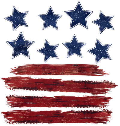 Stars and Stripes DTF (direct-to-film) Transfer