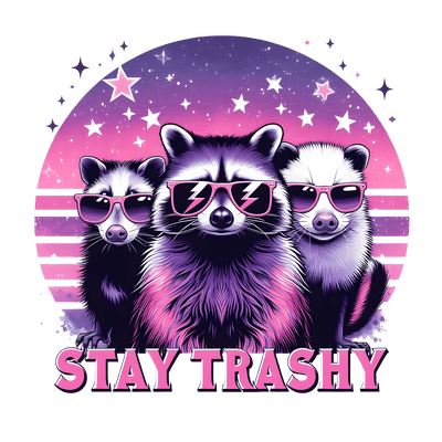 Stay Trashy 3 Bears DTF (direct-to-film) Transfer