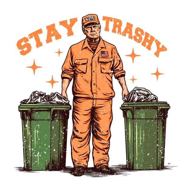 Stay Trashy Trump DTF (direct-to-film) Transfer