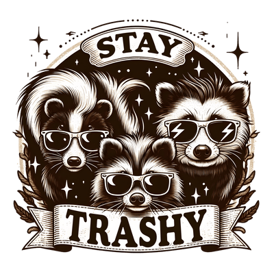 Stay Trashy in Banner DTF (direct-to-film) Transfer