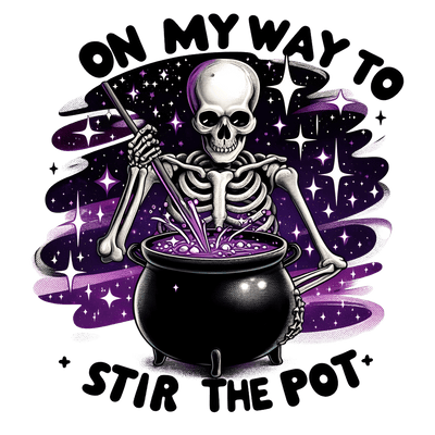 Stir the Pot Purple & Stars DTF (direct-to-film) Transfer