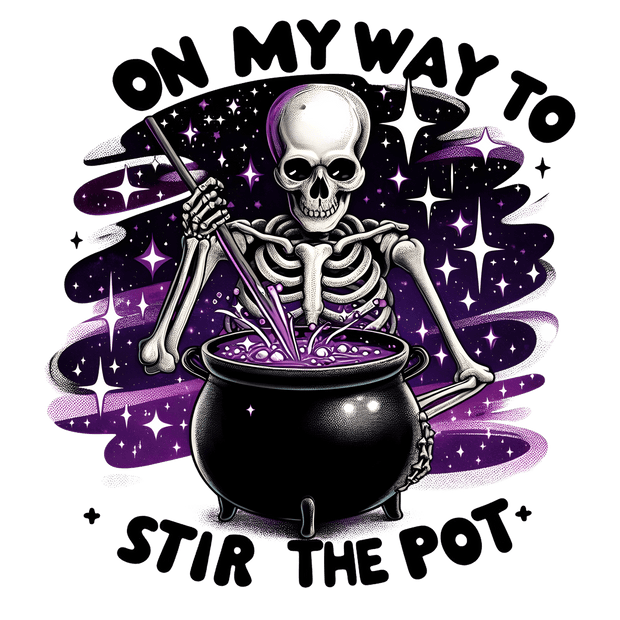 Stir the Pot Purple & Stars DTF (direct-to-film) Transfer