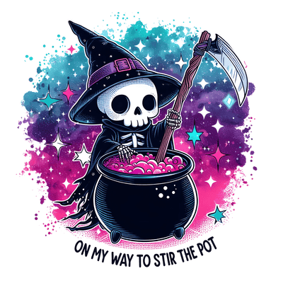 Stir the Pot Witch DTF (direct-to-film) Transfer