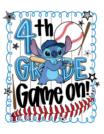 Stitch Game on 4th Grade DTF (direct-to-film) Transfer
