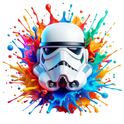 Stormtrooper Color Drip DTF (direct-to-film) Transfer