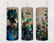 Succulent 20 oz Skinny Tumbler Wrap